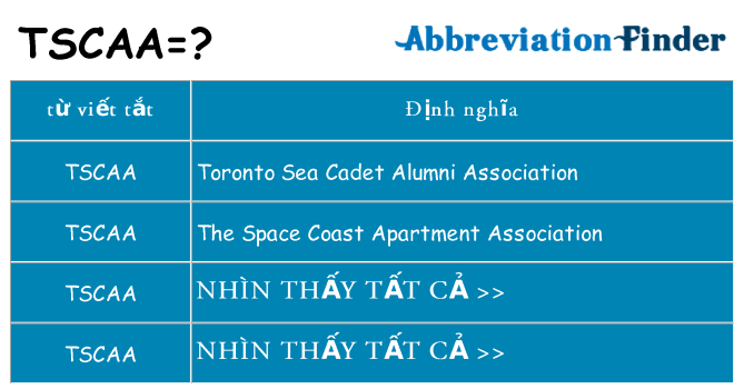 tscaa hiện những gì đứng cho
