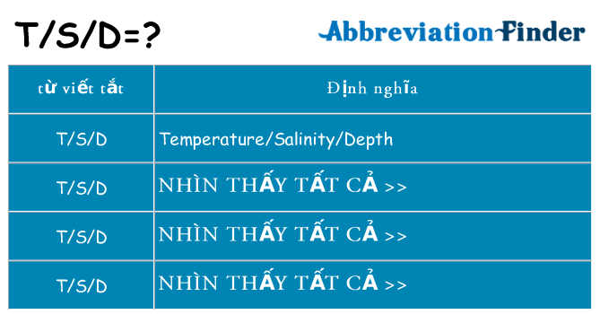 tsd hiện những gì đứng cho