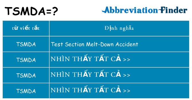 tsmda hiện những gì đứng cho