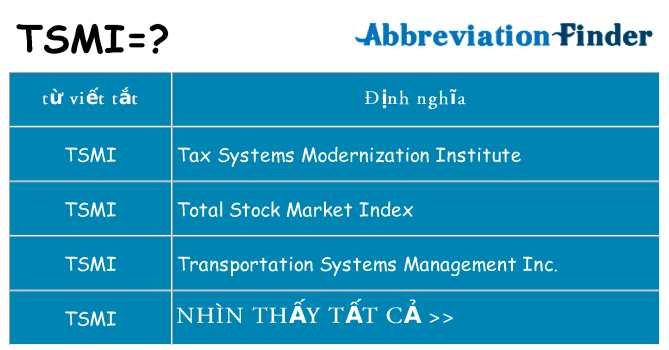 tsmi hiện những gì đứng cho