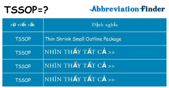 tssop hiện những gì đứng cho