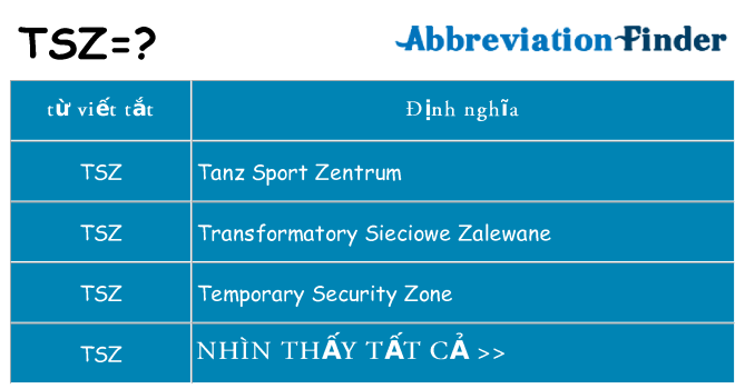 tsz hiện những gì đứng cho