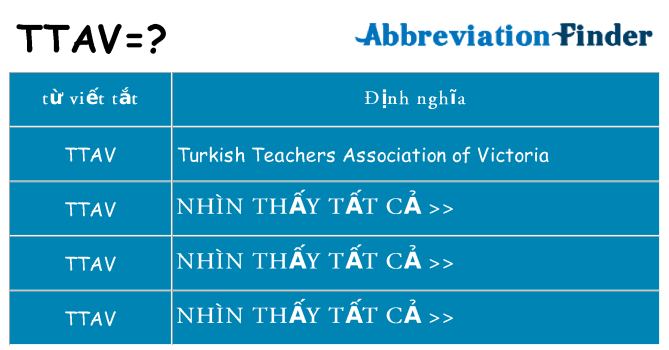 ttav hiện những gì đứng cho