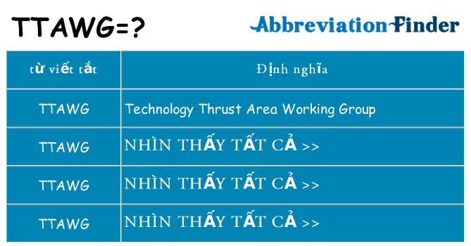 ttawg hiện những gì đứng cho