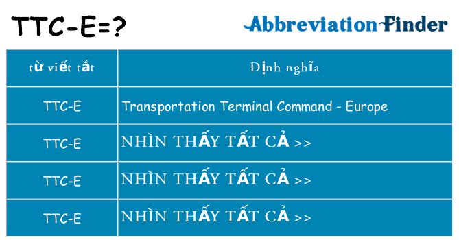 ttc-e hiện những gì đứng cho