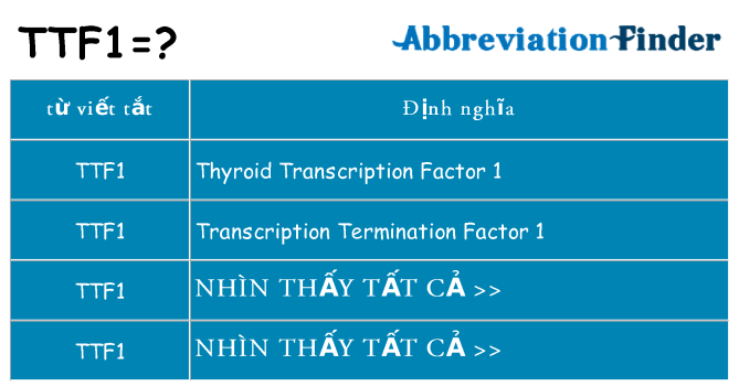 ttf1 hiện những gì đứng cho