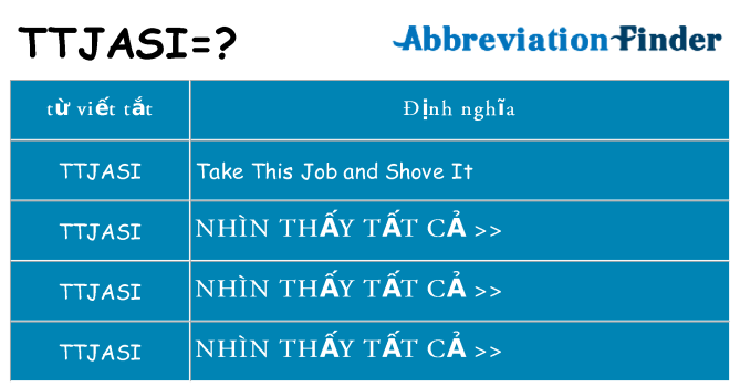 ttjasi hiện những gì đứng cho