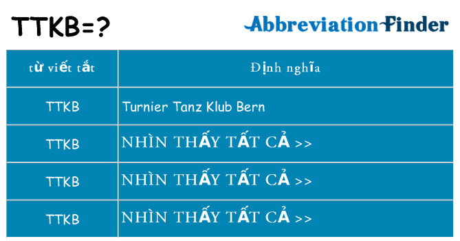 ttkb hiện những gì đứng cho
