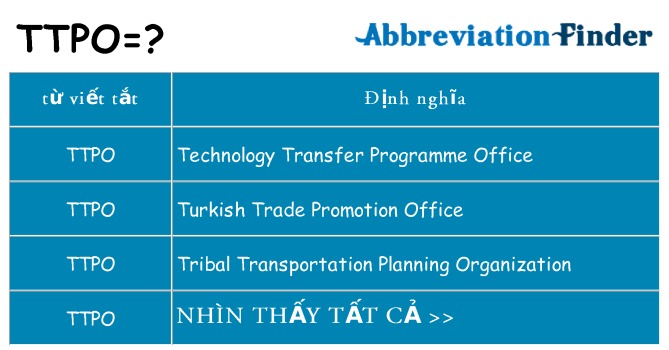 ttpo hiện những gì đứng cho