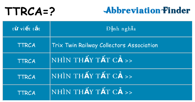 ttrca hiện những gì đứng cho