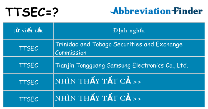 ttsec hiện những gì đứng cho