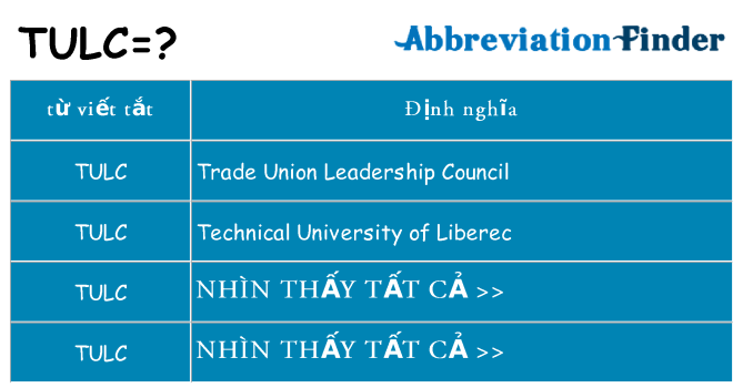 tulc hiện những gì đứng cho