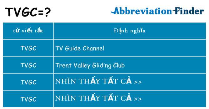 tvgc hiện những gì đứng cho