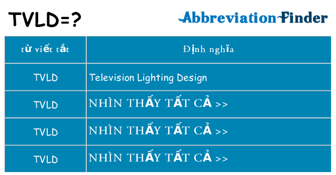 tvld hiện những gì đứng cho