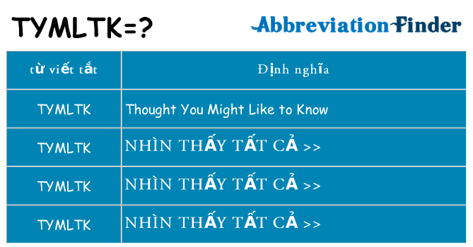 tymltk hiện những gì đứng cho