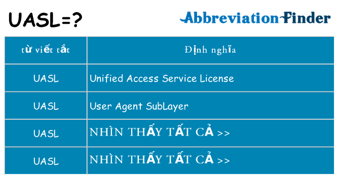 uasl hiện những gì đứng cho