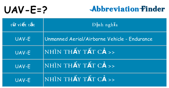 uav-e hiện những gì đứng cho