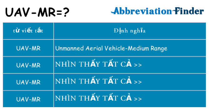 uav-mr hiện những gì đứng cho