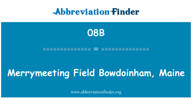 08B: Merrymeeting 필드 Bowdoinham, 메인