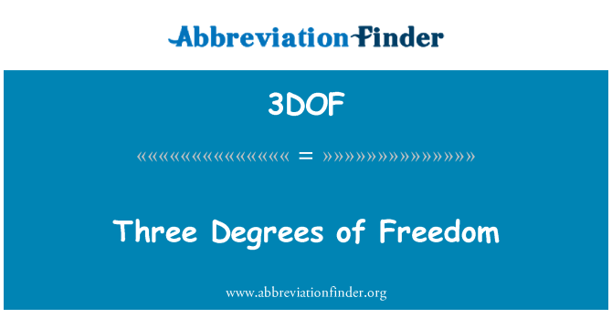 3DOF: Tri prostostne