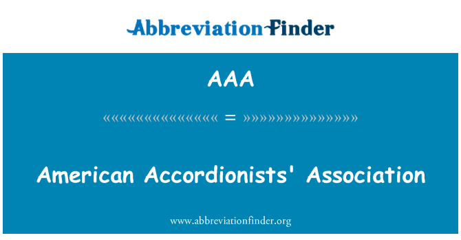 AAA: Asociaţia Americană de acordeonişti'