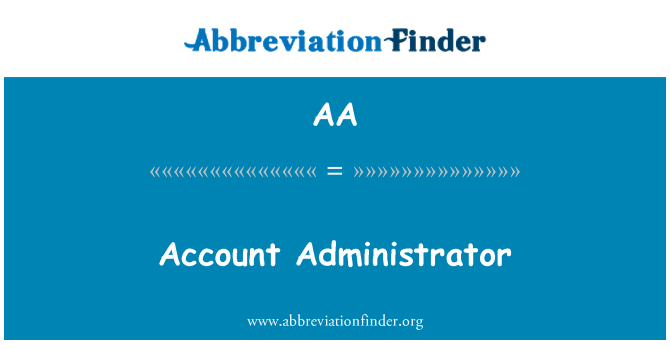 AA: Administrador del compte