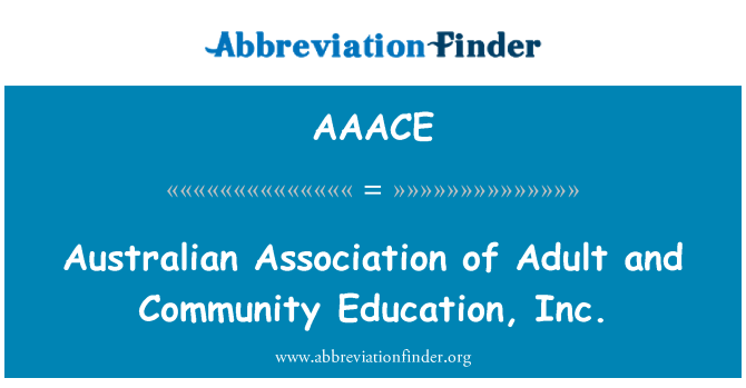 AAACE: Persatuan Australia dewasa dan komuniti pendidikan, Inc.