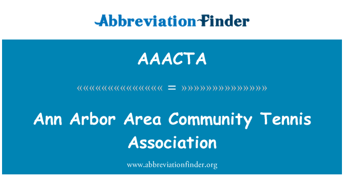 AAACTA: Associação de ténis do Ann Arbor área comunitária