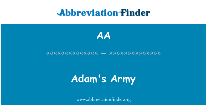 AA: L-armata ta ' Adam