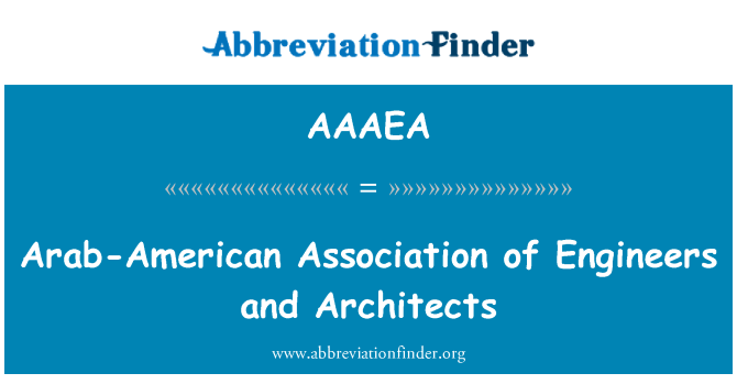 AAAEA: Arab-American Association of Engineers and Architects