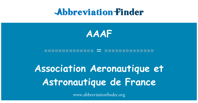AAAF: Assoċjazzjoni Aeronautique et Astronautique de France