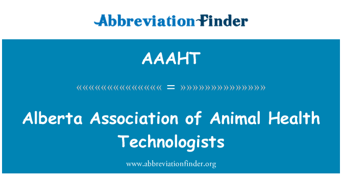 AAAHT: Alberta asociácie veterinárnych Technológovia