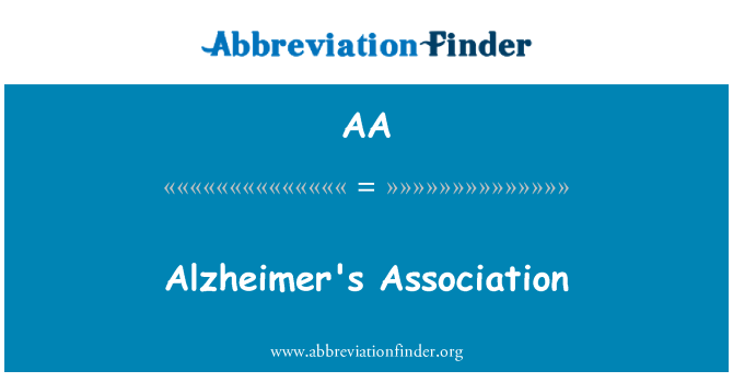 AA: Alzheimeri Assotsiatsiooni