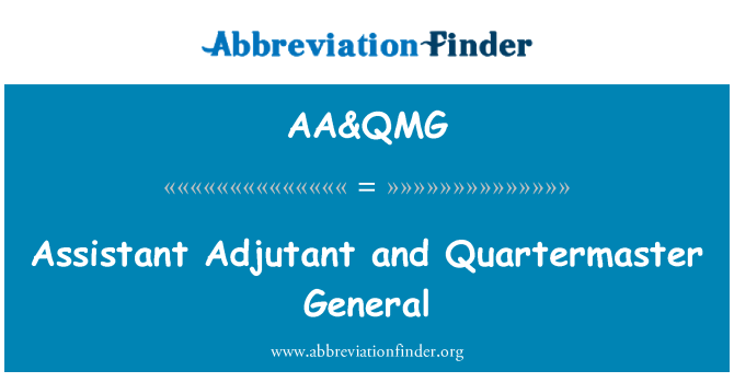 AA&QMG: Asistan- ak jeneral Quartermaster