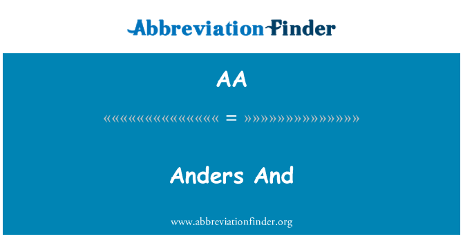AA: Anders u