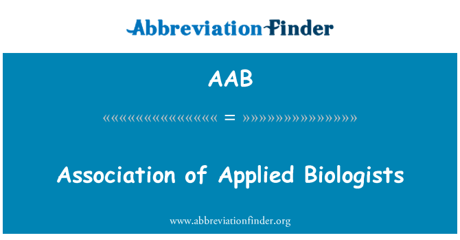 AAB: 应用生物学者协会