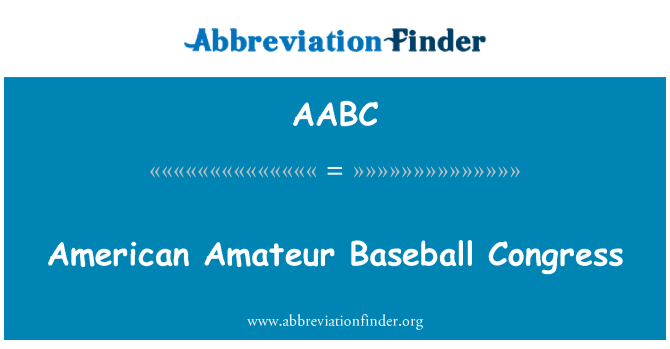 AABC: Congresso americano Baseball amatoriale