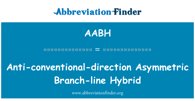 AABH: Conventional-směr asymetrické trase hybridní