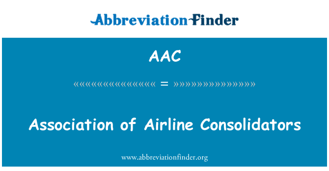 AAC: Association of Airline Consolidators