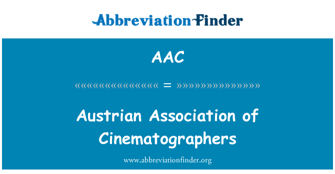 AAC: オーストリア撮影監督協会