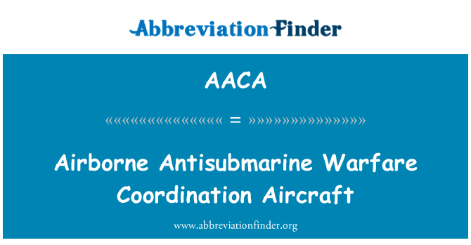AACA: Vzdušné bojovanie Antisubmarine koordinácia lietadla