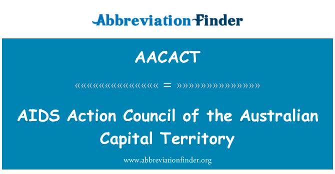 AACACT: AIDS Action Council des Australian Capital Territory