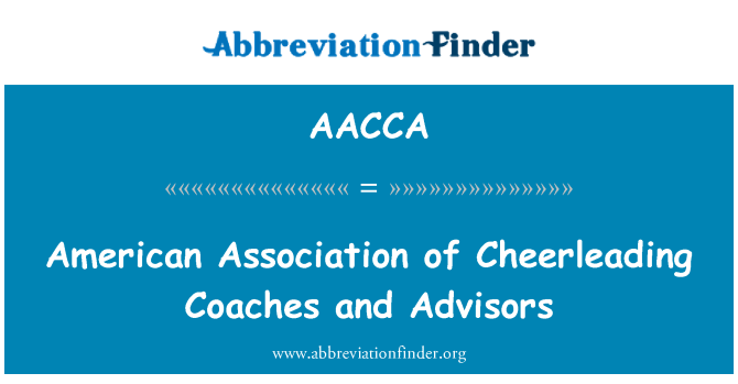 AACCA: Assoċjazzjoni Amerikana ta ' l-Cheerleading tal-Coaches u l-konsulenti