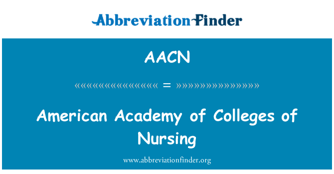 AACN: Americká akademie Colleges ošetřovatelství