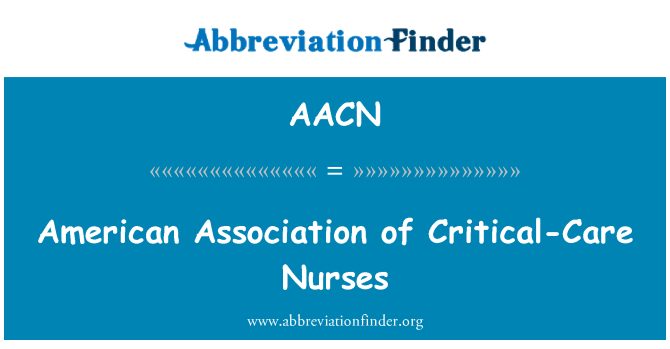 AACN: Asosiyasyon Ameriken de kritik swen enfimyè