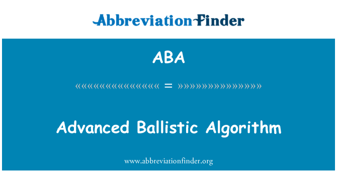 ABA: Algorit Balistiques avanse