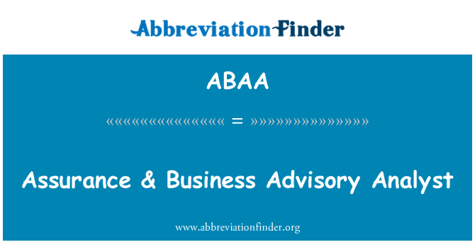 ABAA: Assicurazione & Business Analyst consultivo