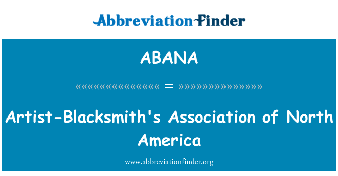 ABANA: Mākslinieks-kalējs asociācijas North America