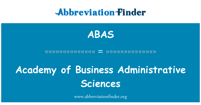 ABAS: Accademia del Business scienze amministrative