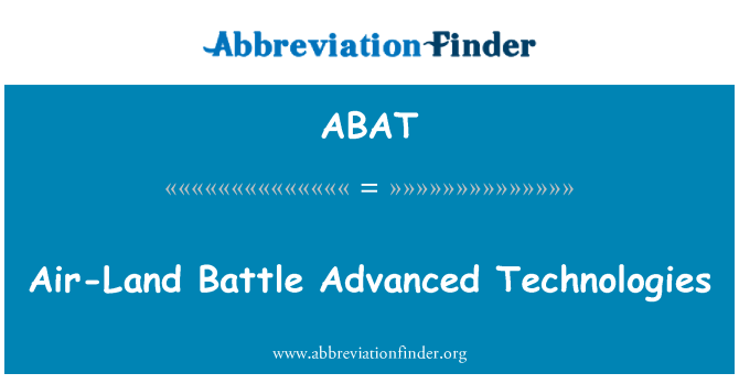 ABAT: Zrak-zemlja bitka naprednih tehnologija